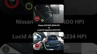 DRAG RACE Nissan GTR R35 2500 HP vs Lucid Air Sapphire 1234 HP