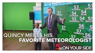 Weather kid Quincy meets Anthony Slaughter