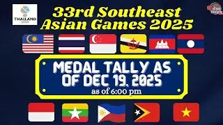 33rd Sea Games Medal Tally as of Dec 19, 2025, 6:00pm | Sea Games 2025 |Southeast Asian Games 2025