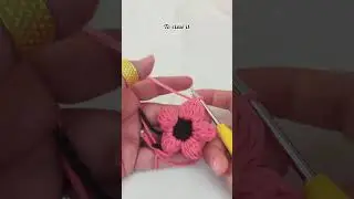 How to Crochet a 3D Flower: Easy Step-by-Step Tutorial for Beginners 🌸#crochet #aesthetic #diy