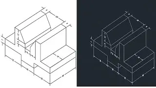 Isometric Drawing in Autocad Ex-1 in Hindi /Autocad Tutorial/2d Drawing/Autocad and Solidwork Design