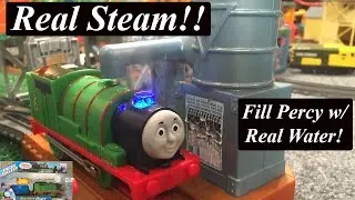 Thomas and Friends Toy Train-Trackmaster Real Steam Percy!