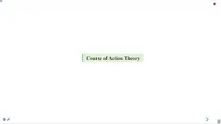 Course of Action Theory #swayamprabha