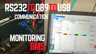RS232 to DB9 connection for BMS monitoring #bms #lifepo4battery #bmstools #communication