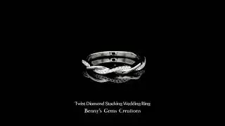 Twist Diamond Stacking Wedding Ring