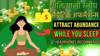 🧲₹  MAGNETIC Sleep Affirmations For Attracting ABUNDANCE | Hindi Guided Sleep Meditation