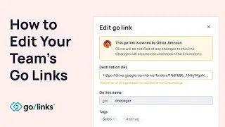 How to Update Go Links Created by Your Team
