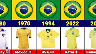 Brazil FIFA World Cup Jersey Evolution 1930 - 2026