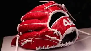 44 Pro Custom Baseball Glove Signature Series Red Snakeskin White 574  Pattern Two Piece