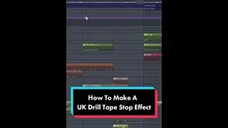 How To Make A UK Drill Tape Stop Effect | #fl studio #shorts