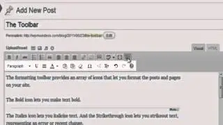Basic WordPress- How to toolbar