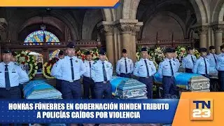 Honras fúnebres en Gobernación rinden tributo a policías caídos por violencia