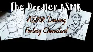 ASMR Drawings to help you sleep | Drawing Fantasy characters