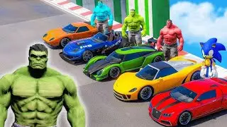 &ldquo;Hulk vs Heroes Car Race 😱 | Who Wins?&rdquo;#HulkVsHeroes  #CarRace  #SuperheroRace  #HulkRacing  