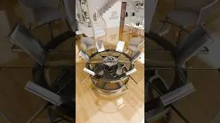 Transforming Glass Coffee Table to Full Dining Table &ndash; Elegant Space-Saving Design