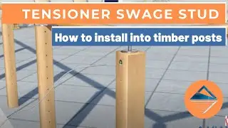 Tension Swage Stud System Balustrade - Timber Posts