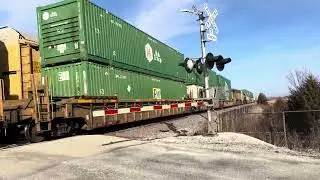 Union Pacific 8447 East Meets BNSF 6208 West - Jugtown Road - Coal City, Il (2/6/25)
