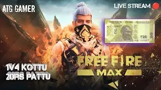 150 subs complete|1v4 kottu - 20rs pattu | Giveaways 💥 | ATG Telugu Gamer 🔥| Free fire Live stream