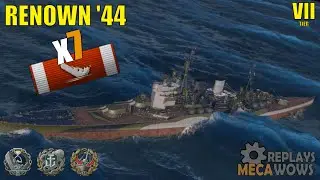 Renown '44 7 Kills & 196k Damage | World of Warships Gameplay