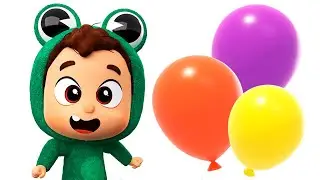 Globos Rana | Los cerditos en los toboganes de colores - Pop vídeos educativos