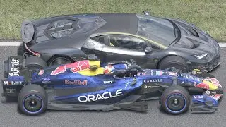 Max Verstappen Red Bull F1 2026 vs Lamborghini Centenario at Monza