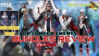 OB32 - Free Fire x Assassins Creed | Ob32 bundles review | OB32 Gold Royale review | Free Fire Leaks