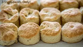 3 INGREDIENT BISCUITS - no milk - SPRITE BISCUITS - How To Make Biscuits With Only 3 Ingredients!