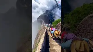Chinese cloud view - The Majestic View from Mount Tai #shortsindia #youtubeshorts