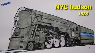 New York Central hudson 1939 | how to draw New York Central trains