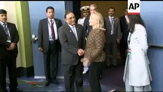 CLINTON WITH ZARDARI, ASHTON, NATO CHIEF, AHEAD OF SUMMIT