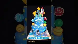 SPACE THEME CAKE 🚀👨🏻&zwj;🚀👽 #spacecake #spacetheme #alien  #cake #decorationcake #art #birthdaycake