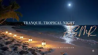 Tranquil Tropical Night: Ocean Sounds for Ultimate Relaxation 🌊✨