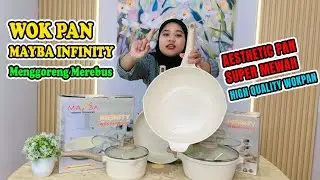 WOK PAN MAYBA Panci penggorengan anti lengket WAJAN TEBAL AWET Tahan lama #dapur