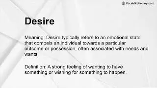 Desire Meaning