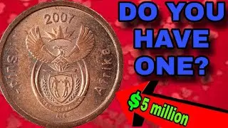The 5 cent  South African coin from 2007 | worth | valua mint and more information