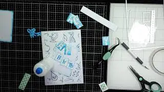 Chemistry theme birthday card made using distress oxide,  dies