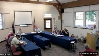 August 2021 Regular City Council Meeting