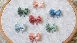 How to Embroider Beautiful Bow Embroidery With Easy Technique for Beginners ❤️