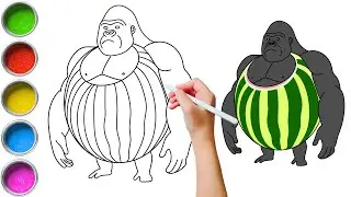 HOW TO DRAW Gorilla Watermelondrillo from Italian Brainrot!