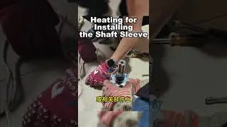 Heating for installing the shaft sleeve #shaftsleeve #sleeves  #inductionheatingmachine #machine