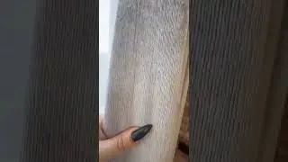 Серые шторы на высокое окно