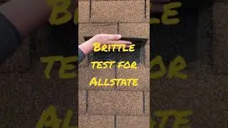 Brittle shingle test west bend Wisconsin for Allstate roofing contractor
