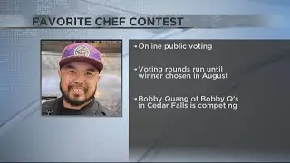 Local restaurant owner participating in Favorite Chef Contest