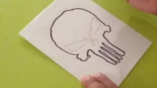 How to draw the Punisher Skull