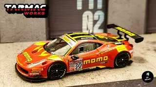 Ferrari 458 Italia GT3 2013 Momo Pirelli World Challenge 2015 by Tarmac Works | UNBOXING and REVIEW