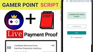 NEW EARNING WITH RAFER SCRIPT | GAMER POINT APP RAFER SCRIPT | NEW EARNING APP  FREE PAYTM CASH