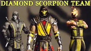 MKMobile Update 2.0:DIAMOND SCORPION TEAM!MK11 SCORPION Gameplay and Review!