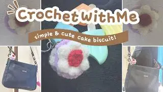 Mini Crochet Biscuit Cake Keychain 🍪🍰🧶 | Cute & Easy Crochet Tutorial