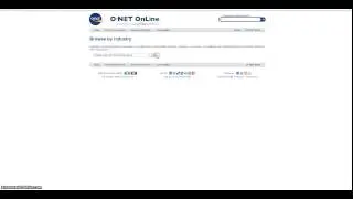Occupational Research using ONET Online