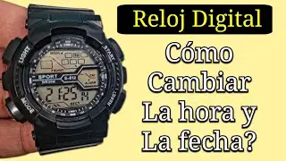Reloj Digital Deportivo Como Configurar La Hora | Como Poner (Cambiar) Hora (Espa&ntilde;ol)